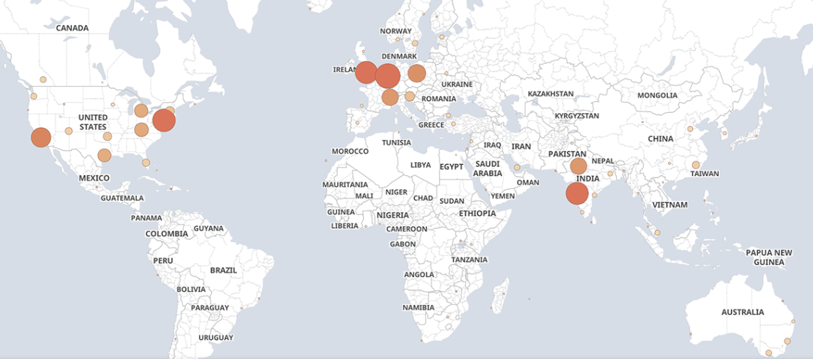 Hotspots Stahl-Startups weltweit